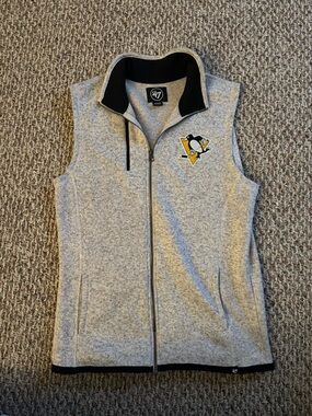 47 Light Gray Fleece-Lined Jacket with Black Label